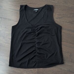 Express Black Ruched Tank Top